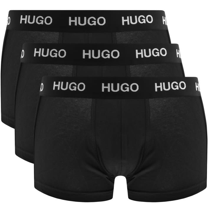Alternative Image for ProductHUGO Triple Pack Boxer Trunks Black1